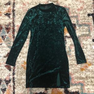 Forever 21 suede green body-con dress